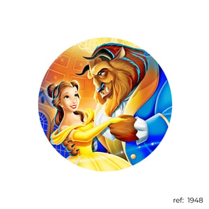 Bela Princesas - Capa de Painel Redondo