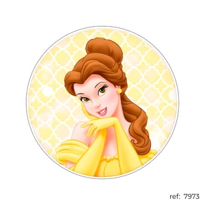 Bela Princesas - Capa de Painel Redondo