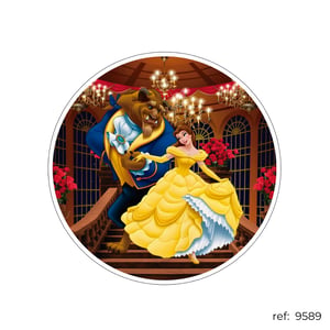 Bela Princesas - Capa de Painel Redondo