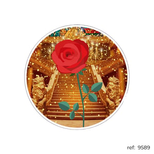 Bela Princesas - Capa de Painel Redondo