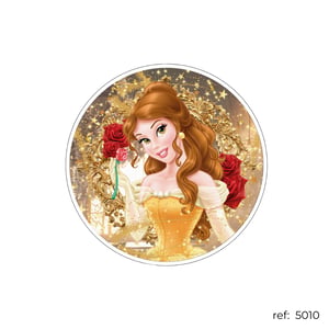 Bela Princesas - Capa de Painel Redondo