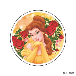 Bela Princesas - Capa de Painel Redondo