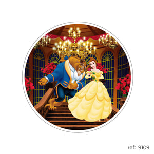 Bela Princesas - Capa de Painel Redondo