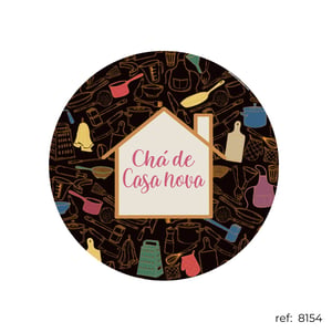 Chá de cozinha / Chá de casa nova - Capa de Painel Redondo