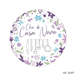 Chá de cozinha / Chá de casa nova - Capa de Painel Redondo