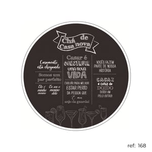 Chá de cozinha / Chá de casa nova - Capa de Painel Redondo