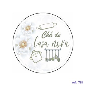 Chá de cozinha / Chá de casa nova - Capa de Painel Redondo