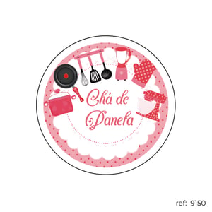 Chá de cozinha / Chá de casa nova - Capa de Painel Redondo