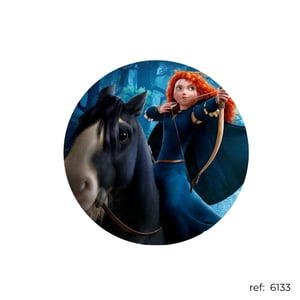Merida Princesa - Capa de Painel Redondo