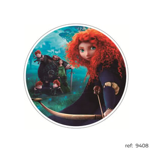 Merida Princesa - Capa de Painel Redondo