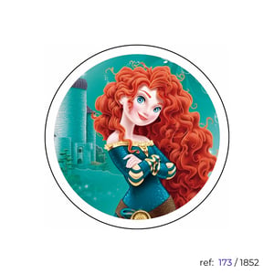 Merida Princesa - Capa de Painel Redondo