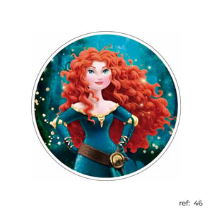 Merida Princesa - Capa de Painel Redondo