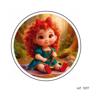 Merida Princesa - Capa de Painel Redondo