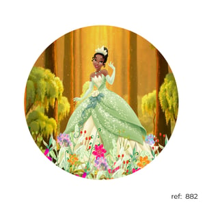 Princesa e o Sapo- Capa de Painel Redondo
