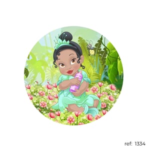 Princesa e o Sapo- Capa de Painel Redondo