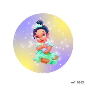 Princesa e o Sapo- Capa de Painel Redondo