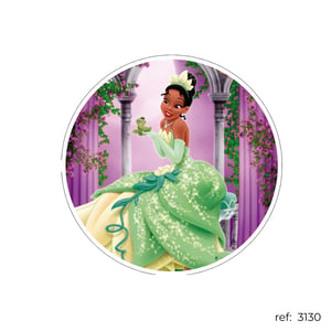 Princesa e o Sapo- Capa de Painel Redondo