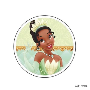 Princesa e o Sapo- Capa de Painel Redondo