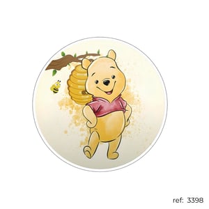 Pooh - Capa de Painel Redondo