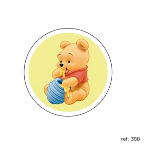 Pooh - Capa de Painel Redondo