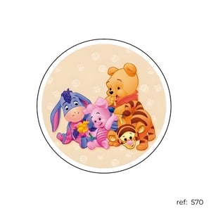 Pooh - Capa de Painel Redondo