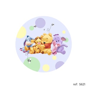 Pooh - Capa de Painel Redondo