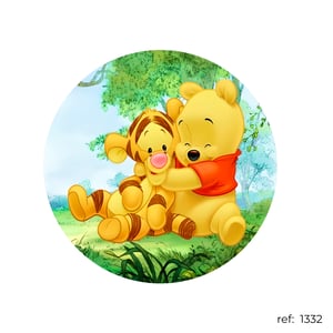 Pooh - Capa de Painel Redondo