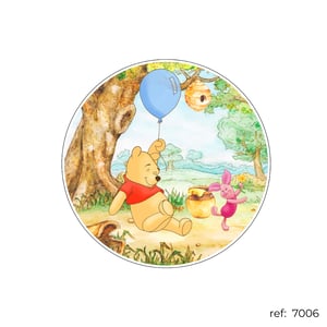 Pooh - Capa de Painel Redondo