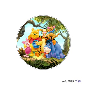 Pooh - Capa de Painel Redondo