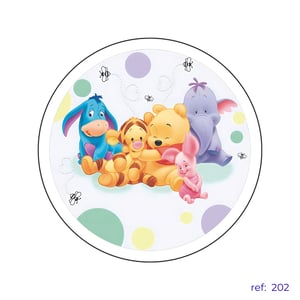 Pooh - Capa de Painel Redondo