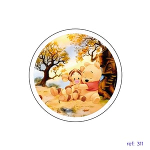 Pooh - Capa de Painel Redondo