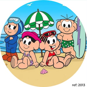 Turma da Mônica - Capa de Painel Redondo