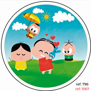 Turma da Mônica - Capa de Painel Redondo
