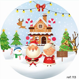 Natal - Capa de Painel Redondo