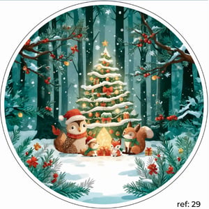 Natal - Capa de Painel Redondo