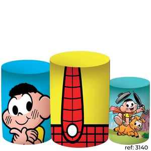 Turma da Mônica - Trio de Capas de Cilindros
