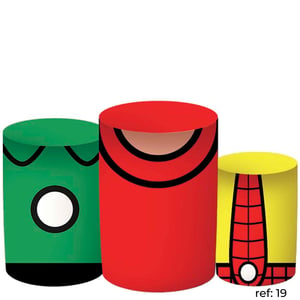 Turma da Mônica - Trio de Capas de Cilindros