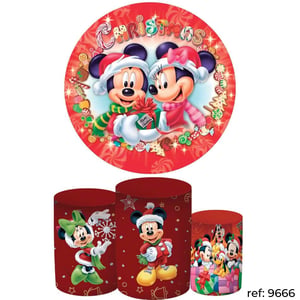 Natal - Kit Festa (Painel 150cm + Trio de Cilindros)