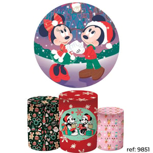 Natal - Kit Festa (Painel 150cm + Trio de Cilindros)