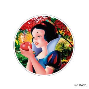 Princesa  Branca de Neve - Capa de Painel Redondo