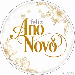 Ano Novo - Capa de Painel Redondo