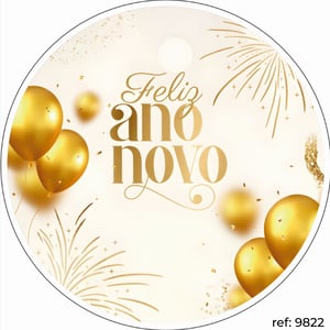 Ano Novo - Capa de Painel Redondo
