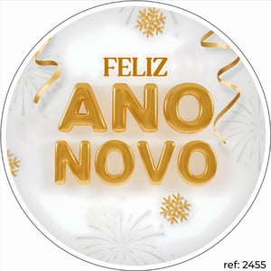Ano Novo - Capa de Painel Redondo