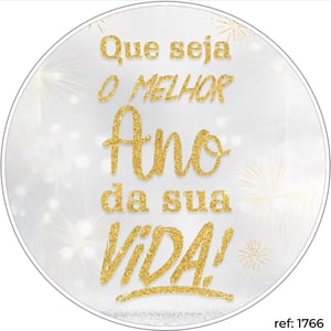 Ano Novo - Capa de Painel Redondo