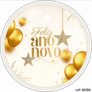 Ano Novo - Capa de Painel Redondo