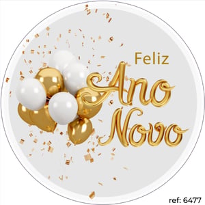 Ano Novo - Capa de Painel Redondo