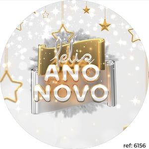 Ano Novo - Capa de Painel Redondo