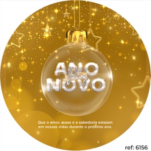 Ano Novo - Capa de Painel Redondo