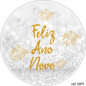Ano Novo - Capa de Painel Redondo