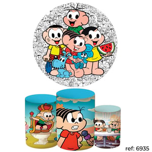 Turma da Mônica - Kit Festa (Painel 150cm + Trio de Cilindros)